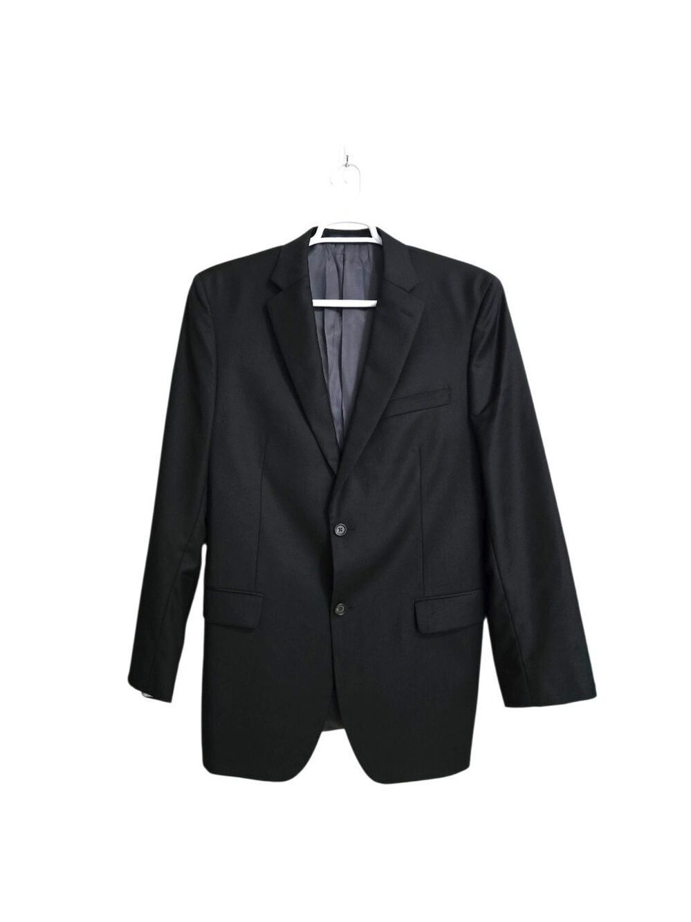 Ralph Lauren Blue Label Single Breasted Black Wool Blazer Sz 44L
